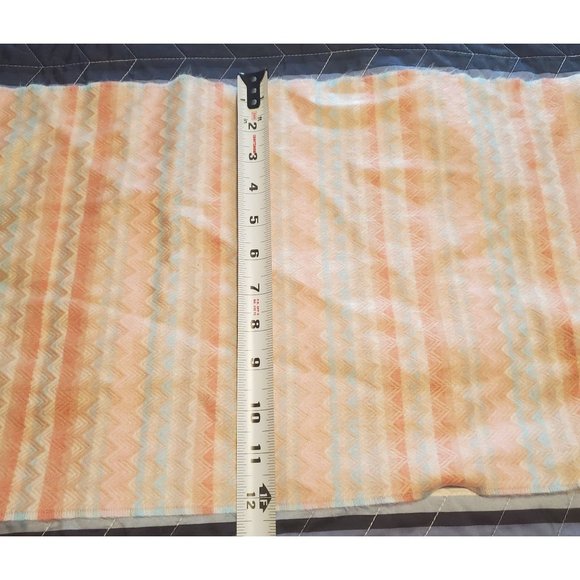 100% Cashmere Scarf Pink Blue Made in Germany Fringe Zig Zag SOFT Hand Woven - Picture 5 of 6